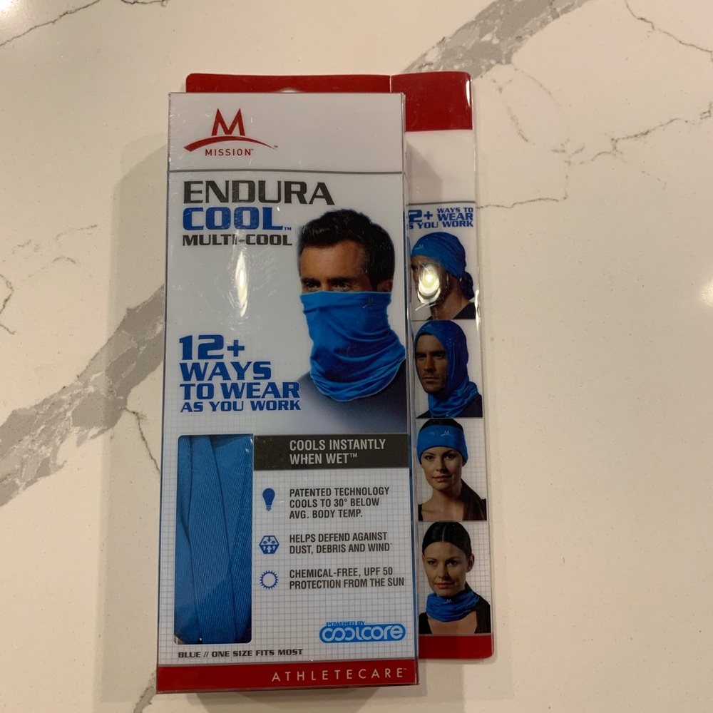 EnduraCool Multi-Cool Blue Instant Cooling Scarf New